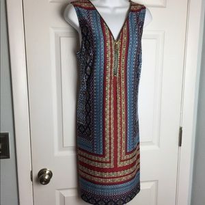 MSK sleeveless dress zipper neckline. Great travel dress.